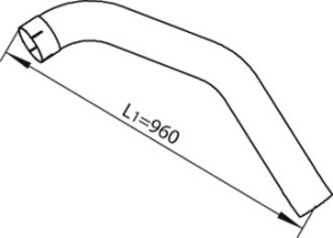 Teava esapament (lungime:960mm) potrivit MAN F2000 D2866LF20-E2866DF01 01.94- - Img 2