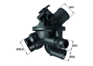 Termostat lichid racire (97°C, in carcasa) potrivit BMW 5 (F10), 5 (F11), 7 (F01, F02, F03, F04) 2.5/3.0 09.08-12.15 - Img 1