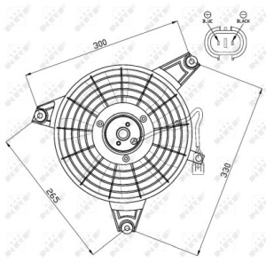 Ventilator radiator (cu carcasa) potrivit HYUNDAI H-1, H-1 / STAREX 2.4/2.5D 06.97-12.07 - Img 4