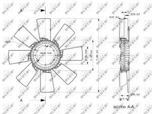 Ventilator radiator (diameter 680mm, numar lame 8) potrivit RVI PREMIUM dCi11B/43-MIDR06.23.56B/41 04.96- - Img 3