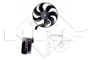 Ventilator radiator potrivit AUDI A3, TT; SEAT AROSA, CORDOBA, IBIZA III, IBIZA IV, LEON, TOLEDO II; SKODA FABIA I, FABIA I PRAKTIK, FABIA II, OCTAVIA I, OCTAVIA II 1.0-2.3 10.94-05.15 - Img 4