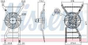 Ventilator radiator potrivit RENAULT AVANTIME, CLIO II, ESPACE III, GRAND SCENIC II, KANGOO EXPRESS, MEGANE II, MEGANE II/KOMBI, SCENIC II, THALIA I, THALIA II 1.0-2.2D 03.98- - Img 3