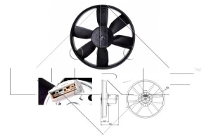 Ventilator radiator Stanga potrivit VW CORRADO, GOLF II, GOLF III, GOLF IV, PASSAT B3/B4, VENTO 1.4-2.0 02.88-06.02 - Img 3