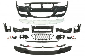 Bara fata M PERFORMANCE, complet, lampa ceata, locas spalator faruri si senzori parcare, grunduit potrivit BMW 3 F30 2011-2019