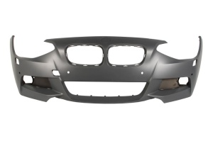 Bara Fata potrivita BMW 1 F20 (fara primer Pachet M, cu orificii lampa ceata, cu orificii spalator faruri, numar orificii senzori parcare: 6, grund)