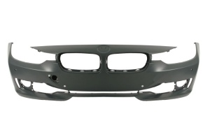 Bara Fata potrivita BMW 3 F30, F31, F80 2011-2015 (cu primer cu orificii senzori parcare, cu gaura pentur camera, cu suport de gauri, grund)