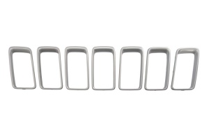 Cadru grila fata mijloc potrivit JEEP GRAND CHEROKEE IV dupa 2013 - (set, argintiu)