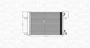 Condensator climatizare (cu uscator) potrivit CHEVROLET CRUZE, ORLANDO; OPEL ASTRA J, ASTRA J GTC, CASCADA, ZAFIRA C 1.3D-2.0D 05.09- - Img 1