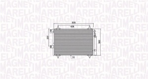 Condensator climatizare (cu uscator) potrivit CITROEN C4, C4 I; PEUGEOT 307 1.4-2.0D 08.00-07.11 - Img 2