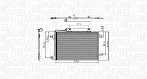 Condensator climatizare (cu uscator) potrivit MERCEDES A (W169), B SPORTS TOURER (W245) 1.5-Electric 09.04-06.12 - Img 1