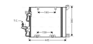 Condensator climatizare (cu uscator) potrivit OPEL ASTRA H, ASTRA H CLASSIC, ASTRA H GTC, ASTRA H/KOMBI, ZAFIRA B, ZAFIRA B/MINIVAN 1.3D/1.7D/1.9D 03.04- - Img 3