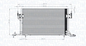 Condensator climatizare potrivit CITROEN BERLINGO, BERLINGO/MINIVAN, XSARA, XSARA/HATCHBACK, ZX; PEUGEOT 306, 306/HATCHBACK, PARTNER, PARTNER/MINIVAN 1.1-2.0 03.91-12.15 - Img 2