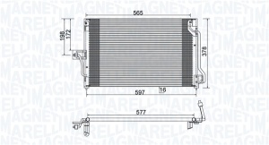 Condensator climatizare potrivit OPEL ASTRA F, ASTRA F/KOMBI, ASTRA G/KOMBI 1.4-2.0 09.91-04.05 - Img 2