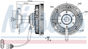 Cupla ventilator radiator (numar pini: 5) EURO 6 potrivit IVECO STRALIS I, STRALIS II, S-WAY, X-WAY F2BE0681C-F3HFL611G 06.03- - Img 3