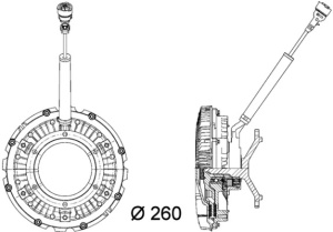 Cupla ventilator radiator potrivit MERCEDES AXOR, AXOR 2 OM457.937-OM902.931 01.02- - Img 4