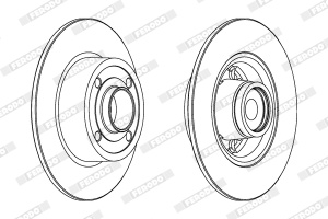 Disc frana Spate Dreapta/Stanga (cu inel ABS) potrivit DACIA SANDERO II; NISSAN NOTE; RENAULT CLIO III, CLIO III/HATCHBACK, MEGANE II, MODUS, TWINGO II, WIND 0.9-2.0D 09.02- - Img 4