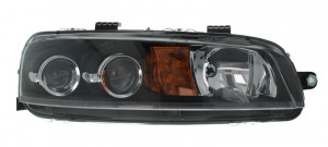 Far Dreapta (2*H1/H3, electric, fara motoras, culoare insertie: negru, culoare semnalizator: galben) potrivit FIAT PUNTO, PUNTO EVO/HATCHBACK, PUNTO/HATCHBACK - Img 1