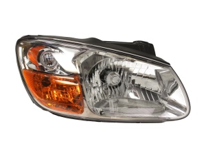 Far Dreapta (H4, electric, cu motor, culoare insert: cromat, culoare semnalizator: galben) potrivit KIA CERATO I 2006-2009