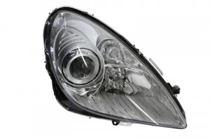 Far Dreapta (H7/P21W/W5W, electric, cu motor, bec, culoare insertie: cromat, culoare semnalizator: galben) potrivit MERCEDES SLK (R171) - Img 1