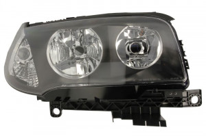 Far dreapta potrivit BMW X3 2004-2007 - (H7, reglaj electric, cu motoras, fundal negru)