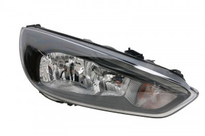 Far dreapta potrivit FORD FOCUS 2014-2018 - (H1/H7/LED, reglaj electric cu lumini de zi, fundal negru)