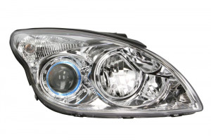 Far dreapta potrivit HYUNDAI I30 - (H1/H7, reglaj electric, fundal cromat) - Img 2
