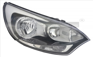 Far dreapta potrivit KIA RIO III dupa 2011 - (H1/H7, reglaj electric, fundal argintiu, Semnalizator argintiu)