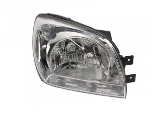 Far dreapta potrivit KIA SPORTAGE 2004-2008 - (H4, electric, manual, fundal cromat, fundal transparent)