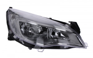 Far dreapta potrivit OPEL ASTRA 2009-2012 - (H7, reglaj electric, cu motoras, fundal cromat)