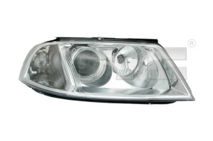 Far dreapta potrivit VW PASSAT 2000-2005 - (H7, reglaj electric, fundal argintiu)