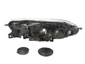 Far fata Dreapta (2*H7/H1, electric, cu motor, culoare insert: cromat) potrivit CITROEN C5 II, C5 III - Img 2
