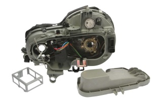 Far fata Dreapta (D2R/H7, electric, cu motor, culoare insert: cromat) potrivit MERCEDES E T-MODEL (S210), E (VF210), E (W210) -06.99 - Img 2