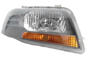 Far fata Dreapta (H4, electric, fara motoras, culoare insert: gri, culoare semnalizator: galben) potrivit CHEVROLET AVEO / KALOS; DAEWOO KALOS - Img 1