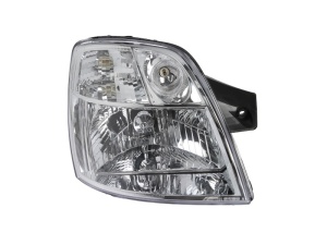 Far fata Dreapta (H4, manual, fara motoras, culoare insert: cromat, culoare semnalizator: transparent) potrivit KIA PICANTO I - Img 1