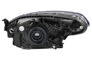 Far fata Dreapta (H4/PY21W/W5W, electric, cu motor, culoare insert: negru) potrivit MAZDA 2 -06.15 - Img 2