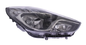 Far fata Dreapta (H7/H7, electric, cu motor, culoare insert: cromat, culoare semnalizator: transparent) potrivit HYUNDAI IX20 - Img 1