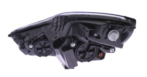 Far fata Dreapta (H7/H7, electric, cu motor, culoare insert: cromat, culoare semnalizator: transparent) potrivit HYUNDAI IX20 - Img 2