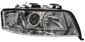 Far fata Dreapta (H7/H7, electric, fara motoras, culoare insert: cromat, culoare semnalizator: transparent) potrivit AUDI A6 C5, ALLROAD C5 2001-2004