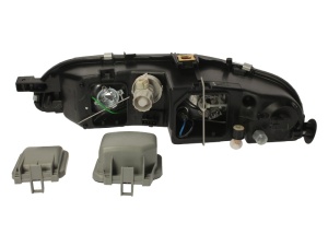 Far fata Dreapta (halogen, 2*H1, electric, fara motoras, culoare insert: negru) potrivit FIAT BRAVA, BRAVO I 01.96-12.01 - Img 2
