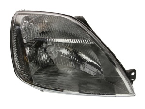 Far fata Dreapta (halogen, H4/PY21W/W5W, electric, cu motor, culoare insert: cromat, culoare semnalizator: alb) potrivit FORD FIESTA V - Img 1