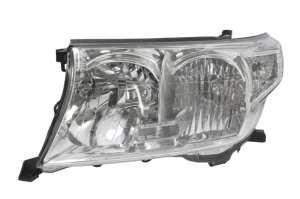 Far fata Stanga (H11/HB3/W5W/WY21W, manual, fara motoras, culoare insert: argintiu, culoare semnalizator: alb) potrivit TOYOTA LAND CRUISER 200 - Img 1