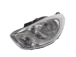 Far fata Stanga (H4, electric, cu motor, culoare insert: cromat, culoare semnalizator: transparent) potrivit HYUNDAI I10 I - Img 1