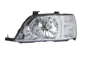 Far fata Stanga (H4, electric, fara motoras, culoare insert: cromat, culoare semnalizator: transparent) potrivit HONDA CR-V I -02.02 - Img 1