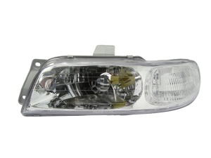Far Stanga (H4, electric, fara motoras, culoare insert: argintiu, culoare semnalizator: alb) potrivit DAEWOO NUBIRA - Img 2