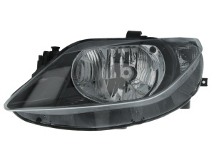 Far Stanga (H4, electric, fara motoras, culoare insert: negru) potrivit SEAT IBIZA IV 6J 2008-2012