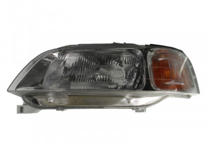 Far Stanga (H4, electric, fara motoras, culoare insertie: cromat, culoare semnalizator: transparent) potrivit HONDA CIVIC VI