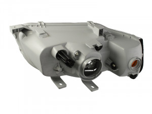 Far Stanga (H4, electric, fara motoras, culoare insertie: cromat, culoare semnalizator: transparent) potrivit HONDA CIVIC VI - Img 2