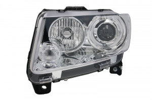 Far Stanga (H9, electric, cu motor, culoare insertie: cromat) potrivit JEEP COMPASS, GRAND CHEROKEE IV