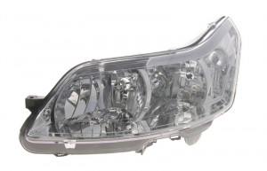 Far stanga potrivit CITROEN C4 2004-2008 - (H1/H7, reglaj electric, cu motoras, fundal cromat)