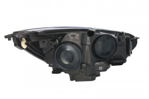 Far stanga potrivit FORD FOCUS 2014-2018 - (H15/H7, reglaj electric, cu motoras, cu lumini de zi, fundal cromat) - Img 2